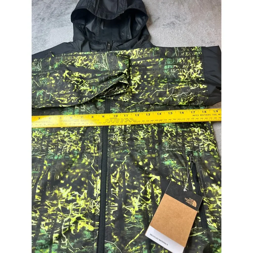 The North Face Boys Never Stop Wind Hoodie Green Forest Print XL‎ 14/16 New